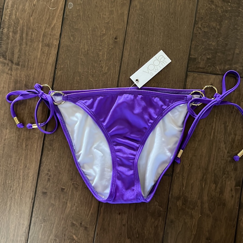 NWT Voda Swim Hoop String Bikini Bottom, L